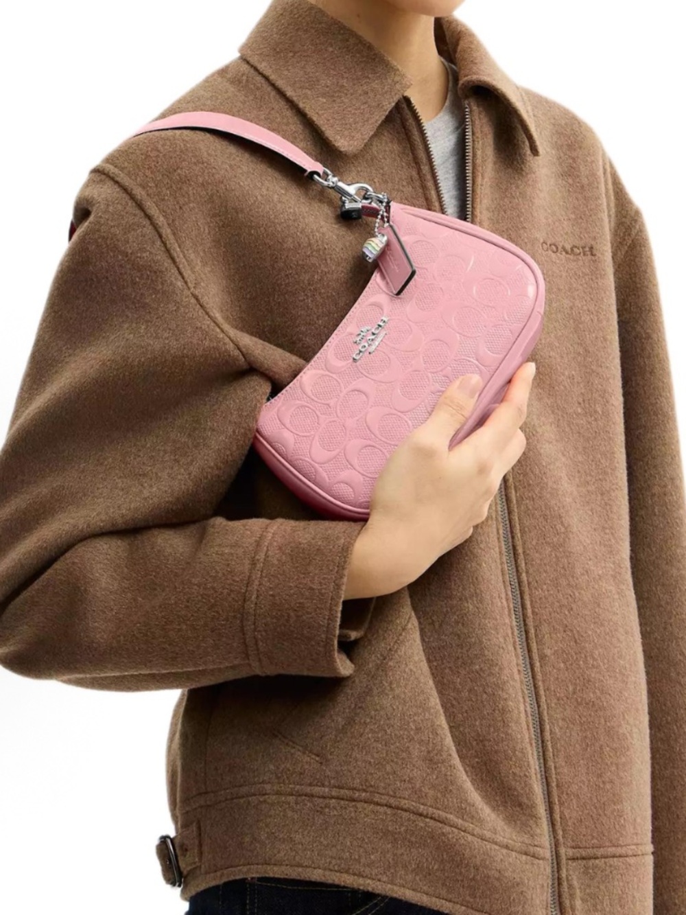 NWT Coach! Teri Mini Crossbody BagIn Signature Leather With Heart Charm 🌸 ccz29 - Picture 9 of 10